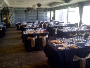 The VIVA Room set for dinner