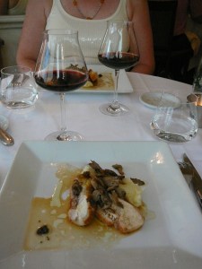 Chicken, mushroom, truflles, pommes puree