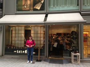 Me outside the shop we bought chopsticks