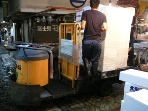 Delivery cart loaded up