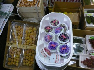 Flowers and gingko nuts