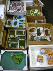 Garnishes and baby turnips