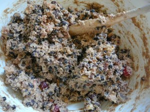 Mixing the pudding, 3 stirs then make a wish.