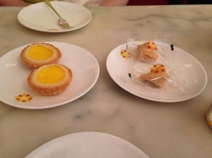 custard tarts and fortune cookies