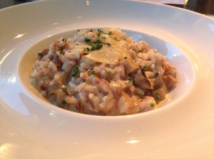 Confit duck and mushroom risotto