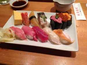 Sushi selection