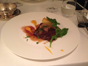 Skirt steak with eschallot sauce