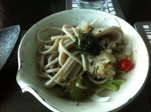 Chilled soba noodles
