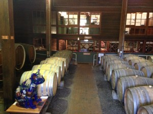 Barrel room , Cassegrain Winery