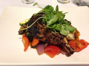 Pork cutlet and ratatouille