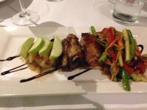 Pork cutlet and Thai stir fry vegetables