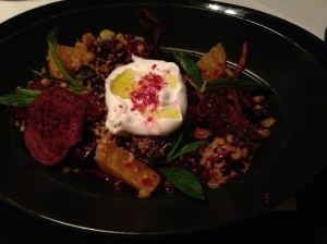 Beetroot and burrata salad