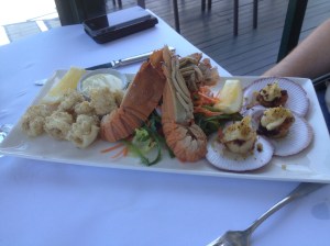 Local seafood plate