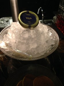 Yasa caviar and blinis
