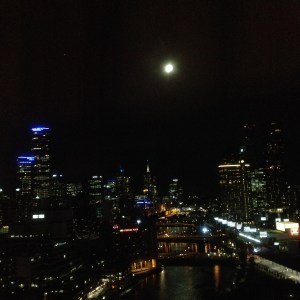 Full moon over Melbourne