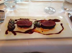 Venison with parsnip puree
