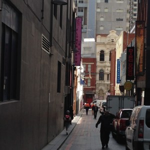 Lane way entrance to the Flower Drum