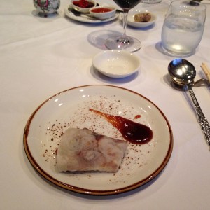 Peking duck pancakes