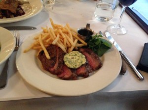 Steak Frites cafe de Paris butter and jus