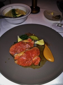 Lamb rump, Artichoke barigoule, Truffle mash 