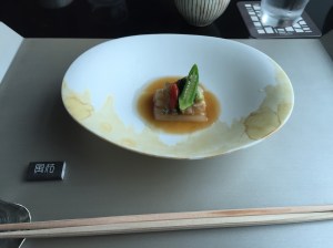 Taro stem with abalone