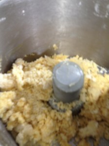 Adding the egg yolks