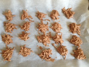 Lined up ready to go in the fridge