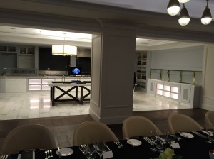 Display table through the opening