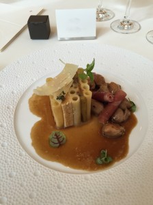 Lasagne style Zita pasta # 18, eggplant confit,poultry and Pata Negra ham