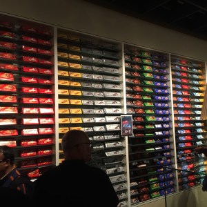 Wall of chocolate at Maison Cailler
