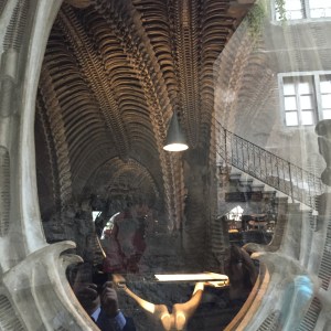 H.R> Giger Cafe/Bar through the window