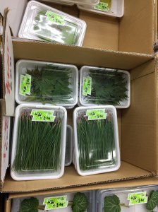 Leaves and pine needles for garnishing