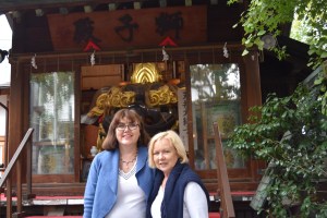 Mum and I at Namiyoke Inari Shrine, Tsukiji