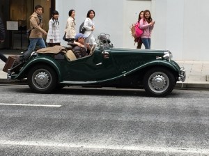 Classic car rally - beautiful 1950's MG